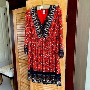 Anthropologie embroidered swing dress (Akemi + Kim)